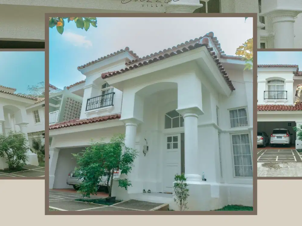 DISEWA RUMAH MEWAH TAHUNAN 2 LANTAI FURNISHED MEDITERANIA SENTUL CITY