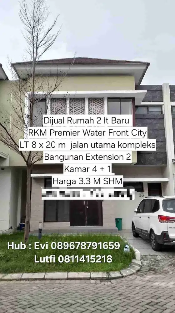 Dijual Rumah Baru 2 lt di RKM Premier Water Front City Extension Makassar