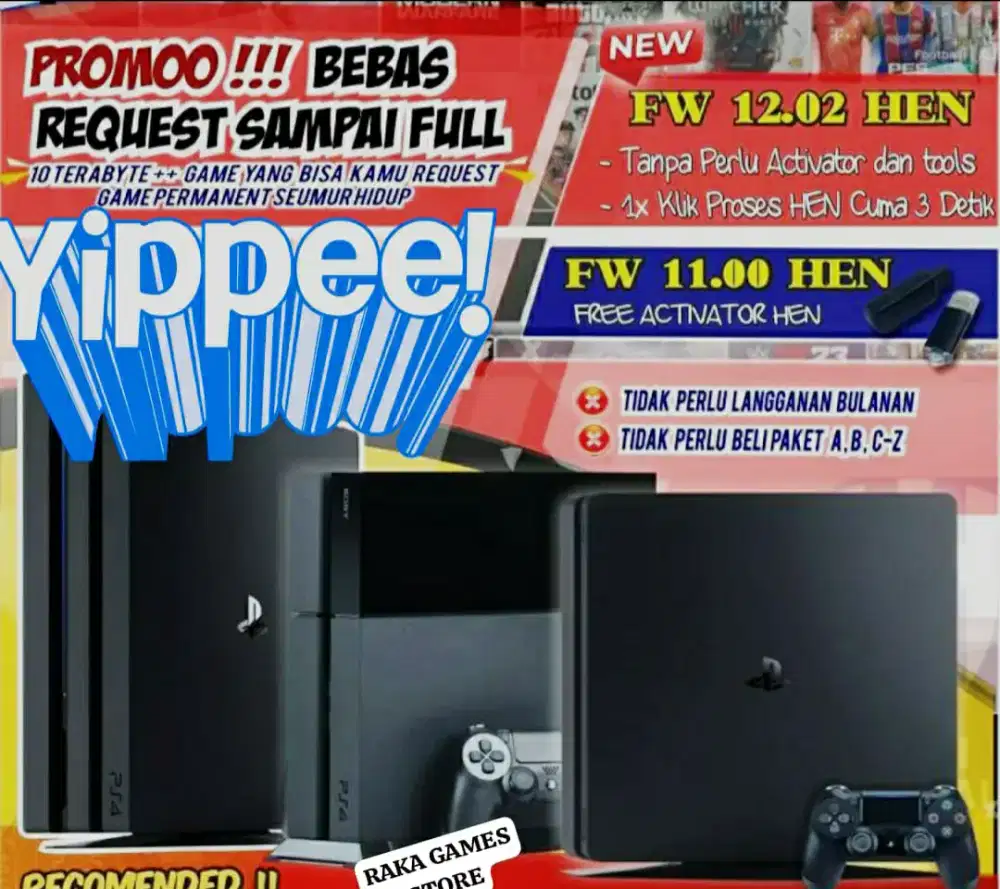 PS4 Pro Slim Fat Bergaransi