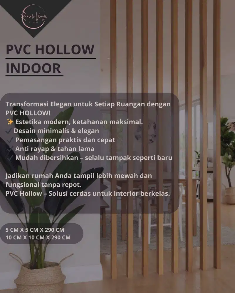 Partisi PVC Indoor | Cocok untuk Rumah & Kantor