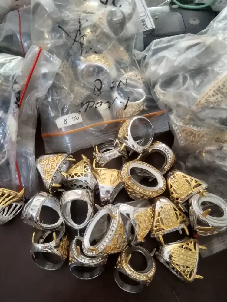 Dijual murah cincin perak buat batu akik atau permata