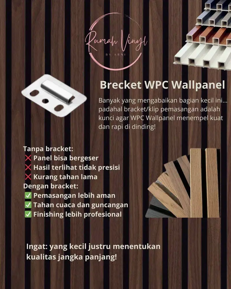 Clip WPC WALL PANEL WALLBOARD | Clip Pemasangan WPC