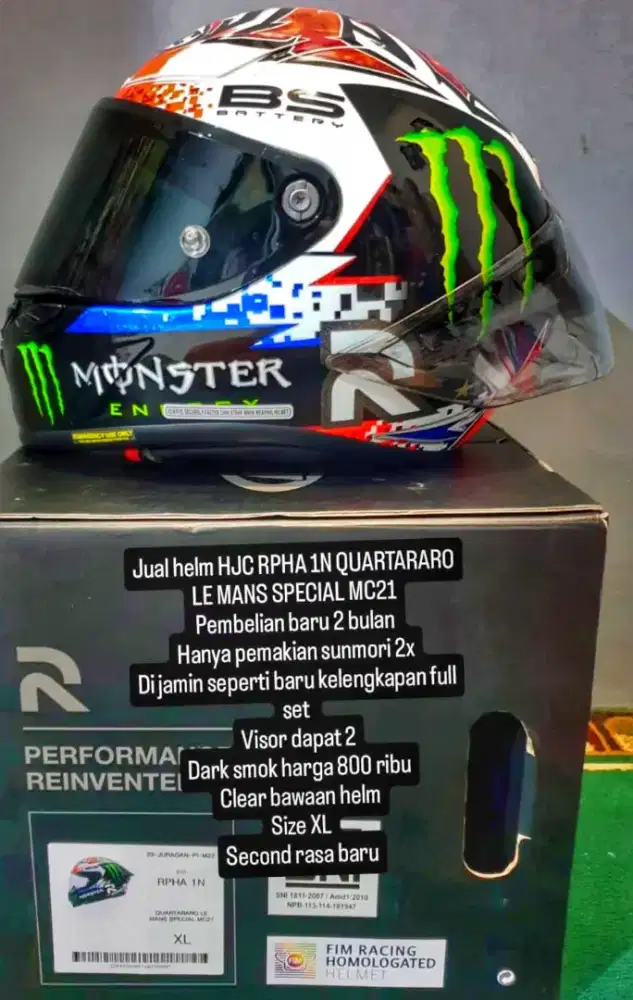 Second Helm HJC RPHA 1N Quartararo Le Mans Special MC21