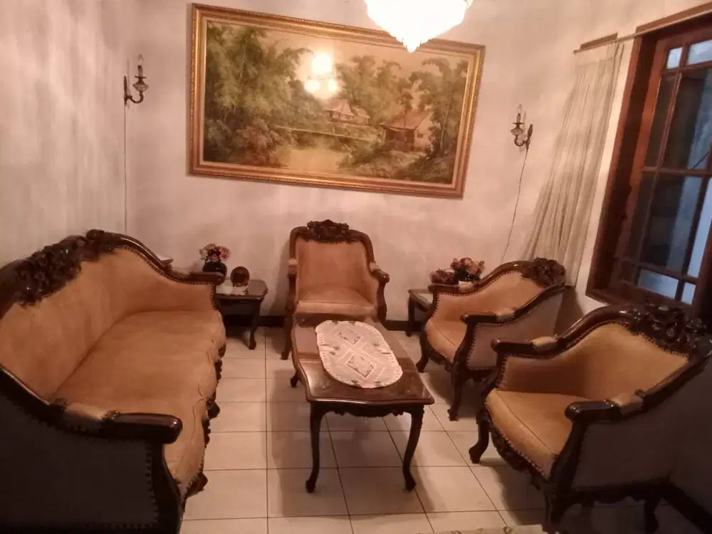 Sofa R. Tamu & R. Makan Kayu Jati Antik/Vintage Murah