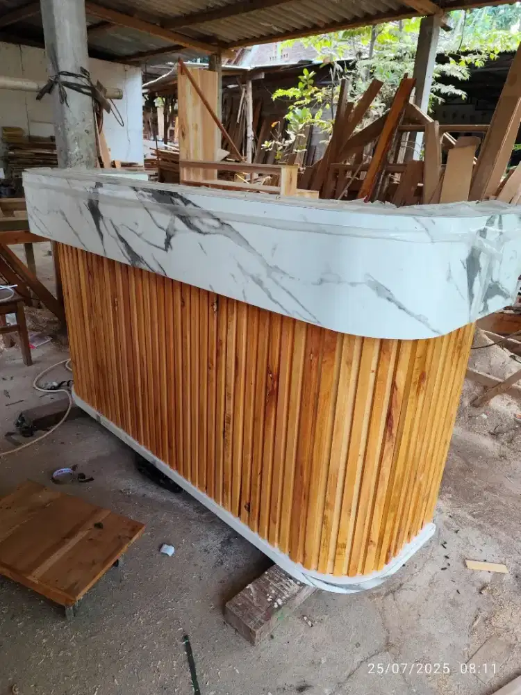 Meja bar estetik custom