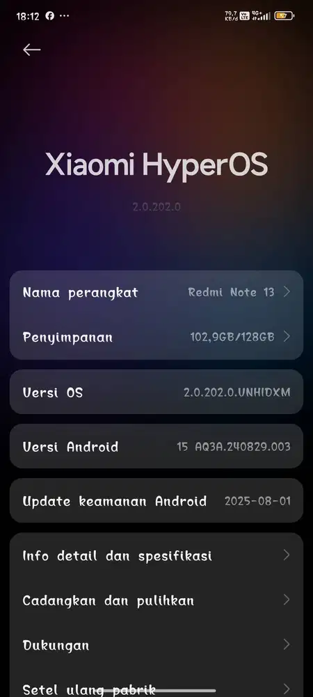Redmi not 13 fullset