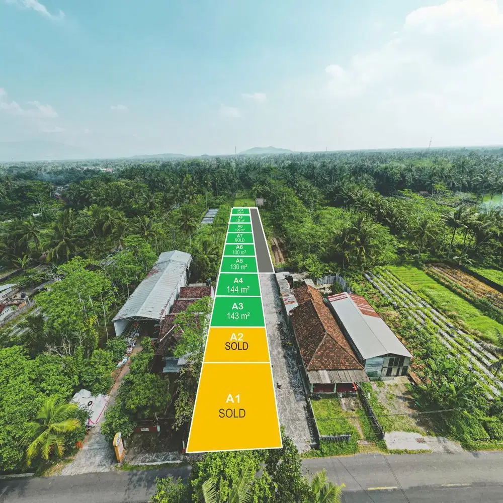 Dekat Polsek Tempel; Kavling SHM Luas 120an Area Jalan Magelang - Jogja