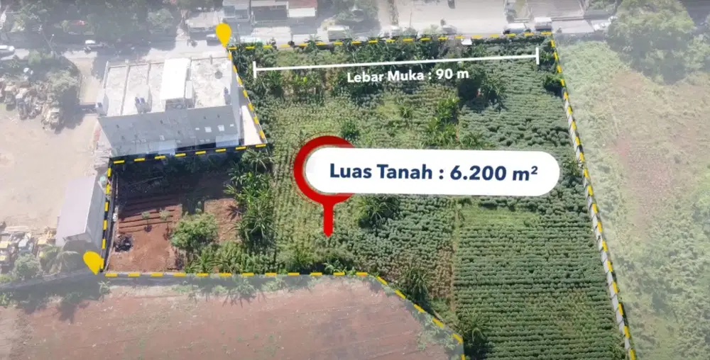 Dijual Tanah Komersial Pinggir Jalan Raya Dekat Taman Tekno X BSD CITY