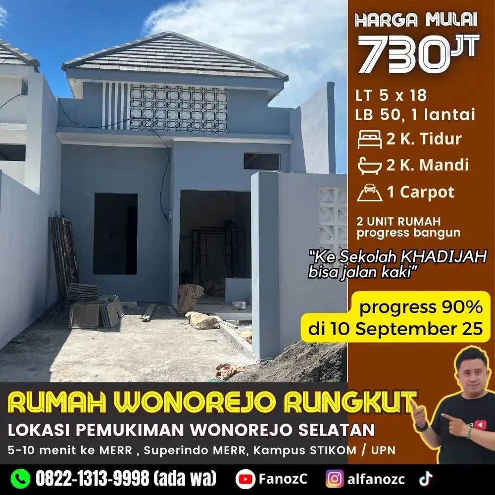 rumah rungkut surabaya, jual rumah surabaya, rumah minimalis 1 lantai, rumah baru