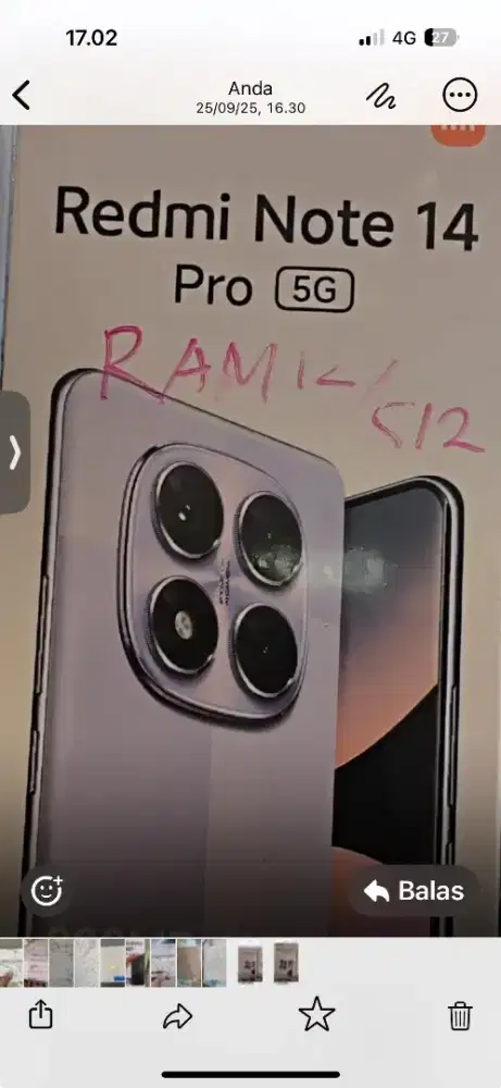 Murah new Redmi Note 14 pro 5G 12/512 grs resmi, BS kredit/BS TT