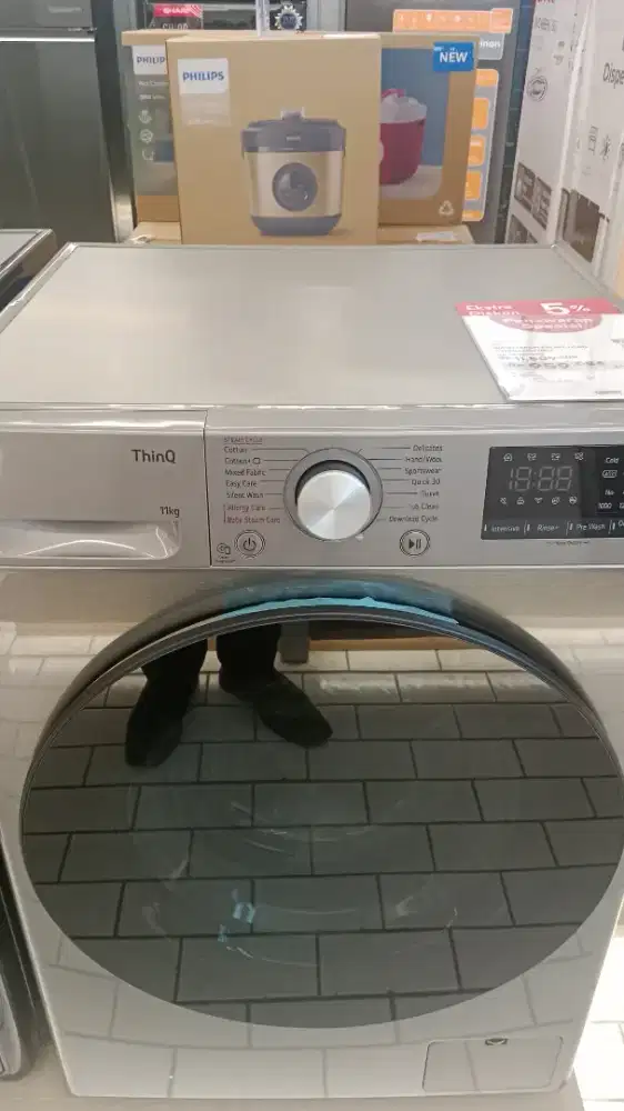 LG FV1411S4PN Mesin Cuci Front Loading w/ AI DD & ThinQ 11Kg