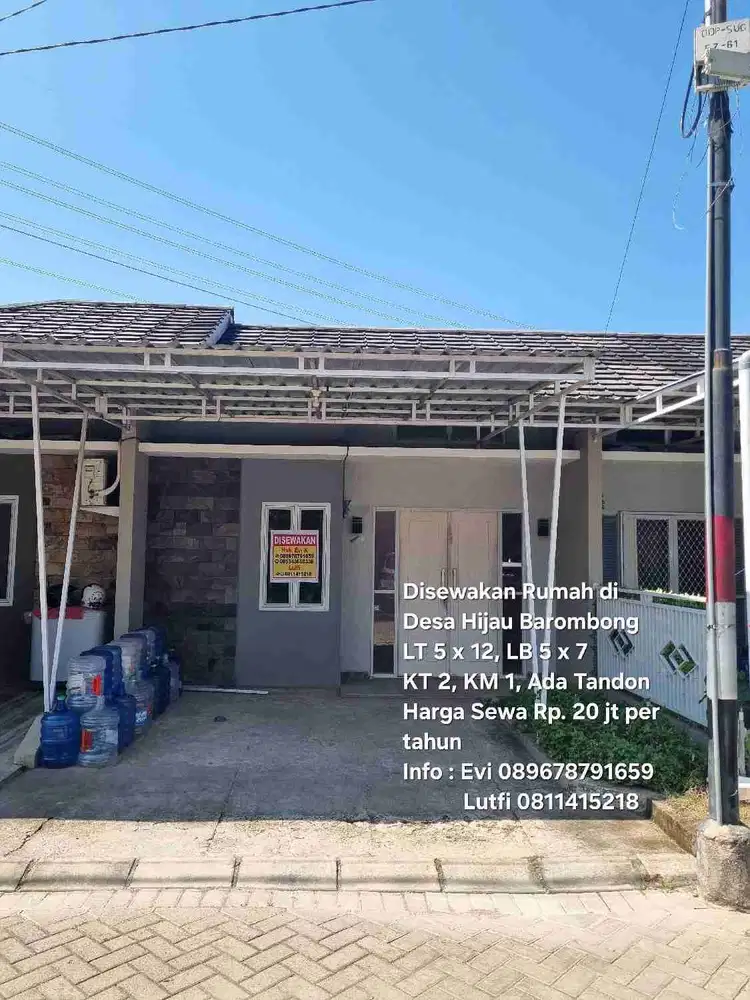 Disewakan Rumah di Perumahan Desa Hijau 2 Barombong