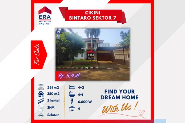 Rumah Dijual di Bintaro Sektor 7, Komplek Cikini