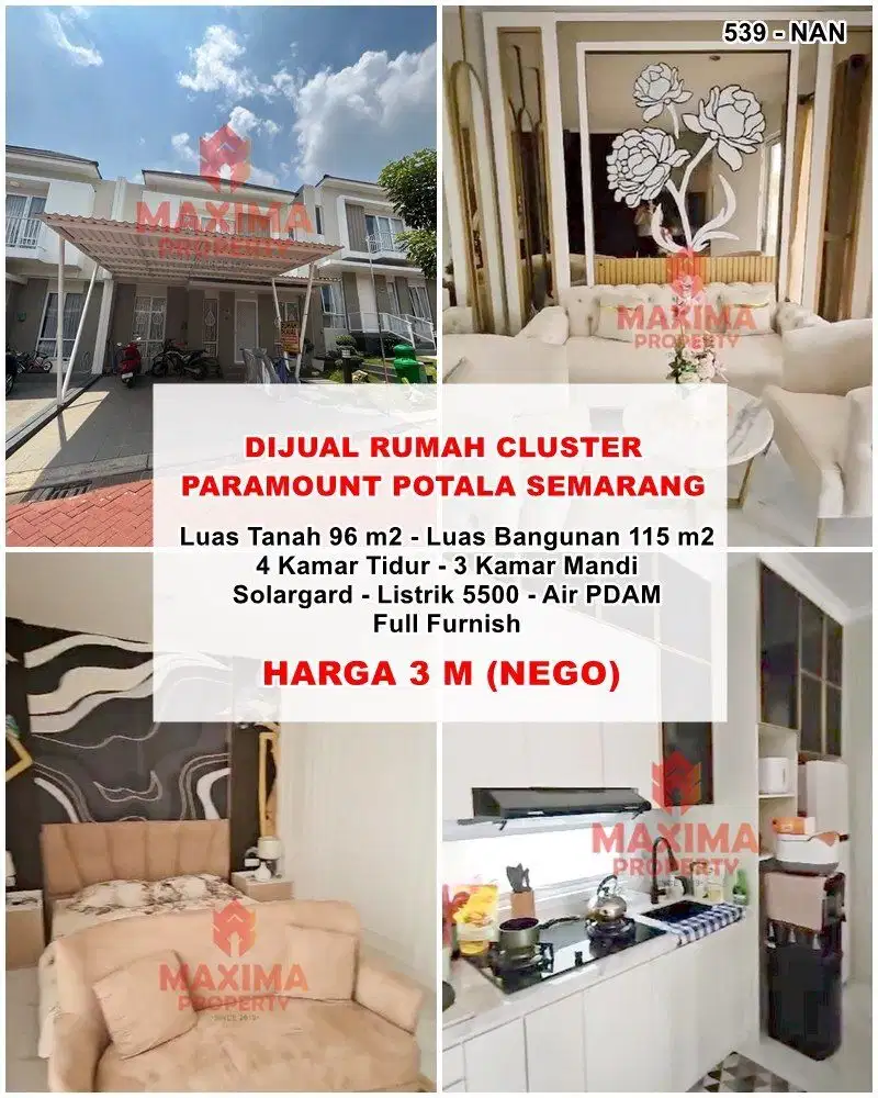Rumah 2 lantai furnished paramount