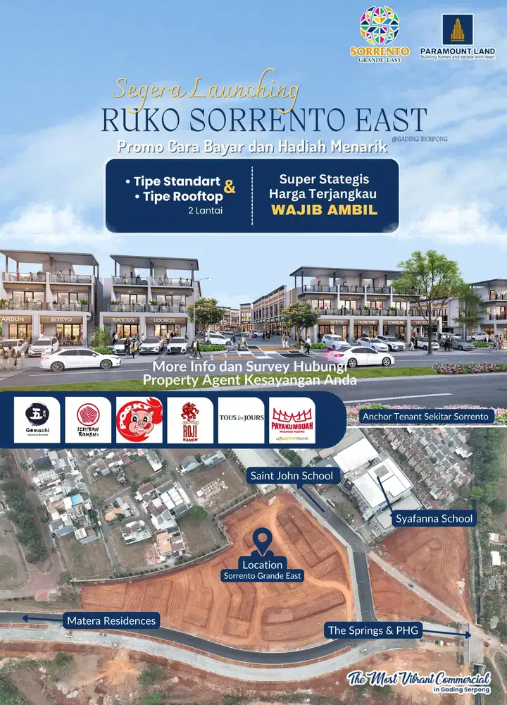 Dijual Ruko Sorrento Grande-East Gading Serpong
