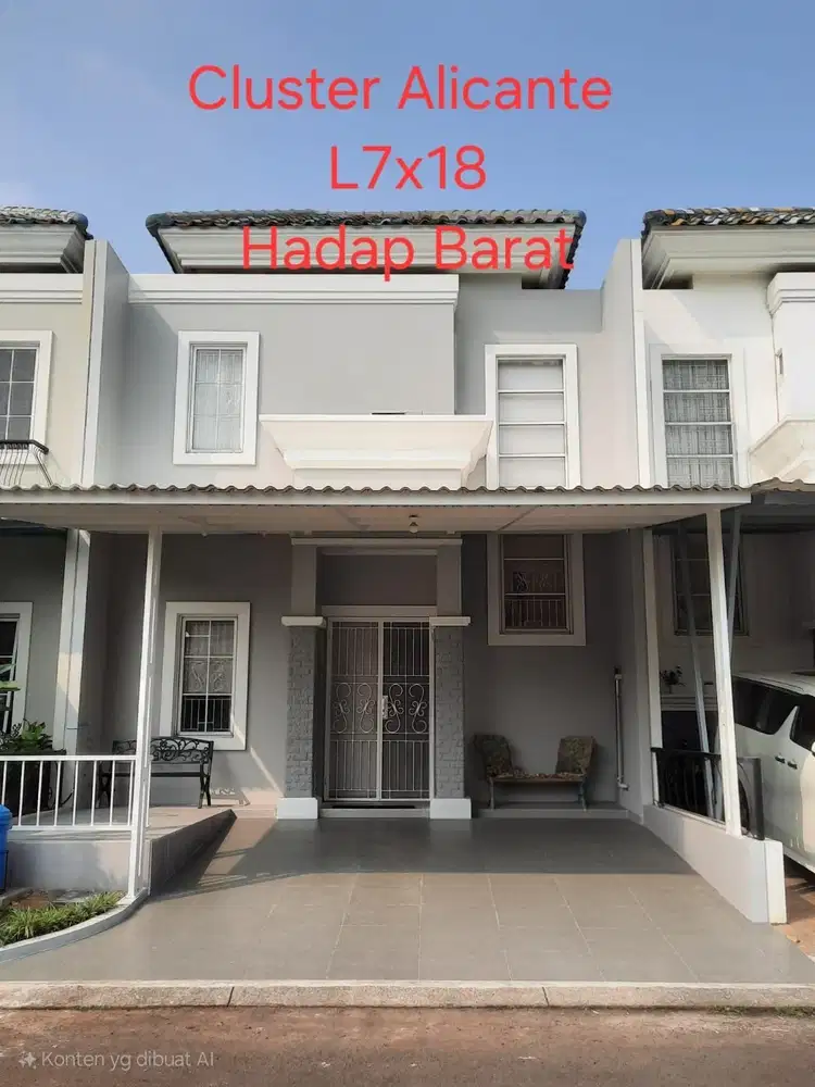 RUMAH CANTIK DI ALICANTE GADING SERPONG HARGA BAGUS TERMASUK FURNISHED
