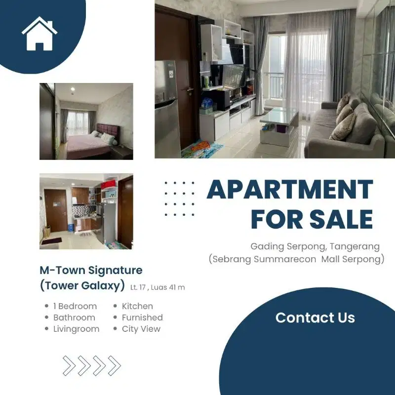 Dijual segera Apartement Mtown Signatue Tower Galaxy