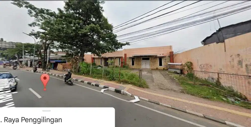 Dijual tanah bangunan  pinggir jalan raya penggilingan cakung,