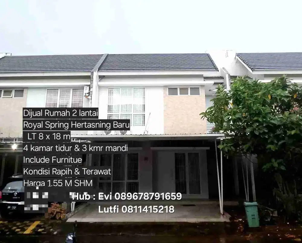 Dijual Rumah 2 lt di Royal Spring Hertasning Baru Makassar