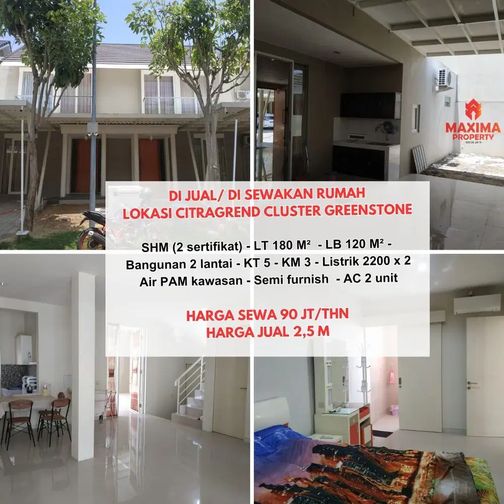 Rumah citragrand tembalang 2 lantai