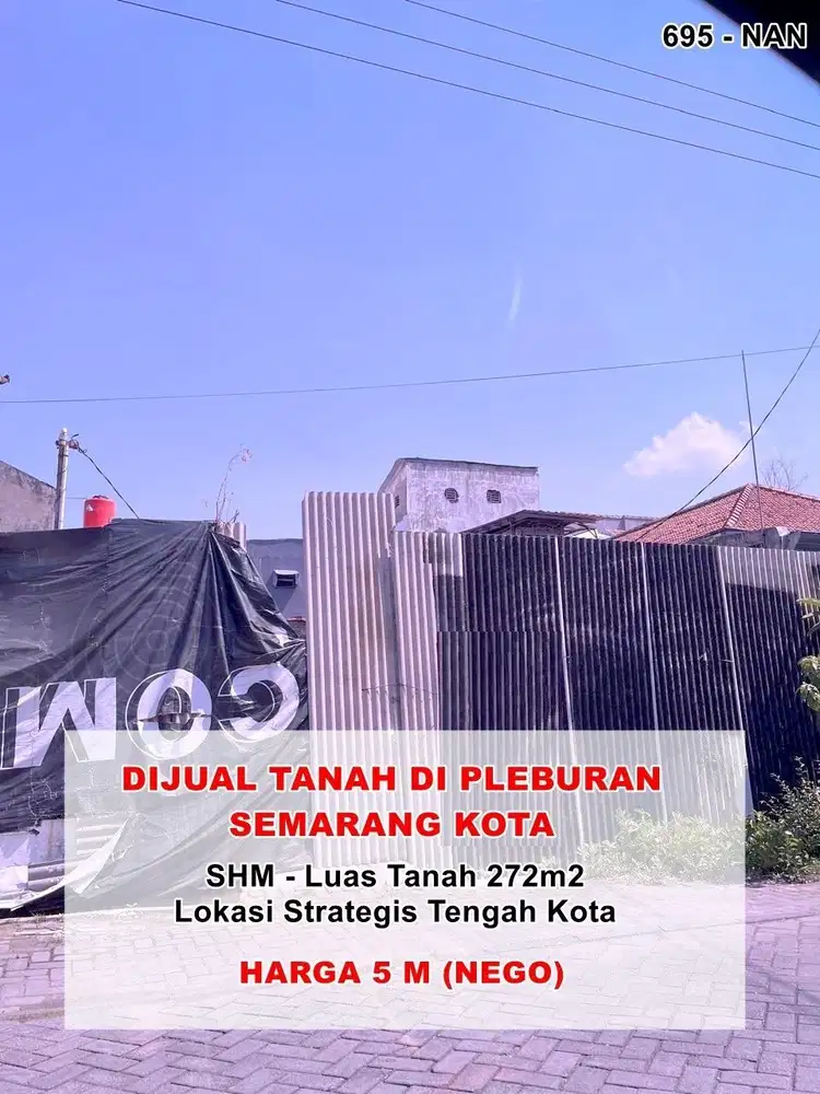 Jual tanah kotak di pleburan singosari semarang kota