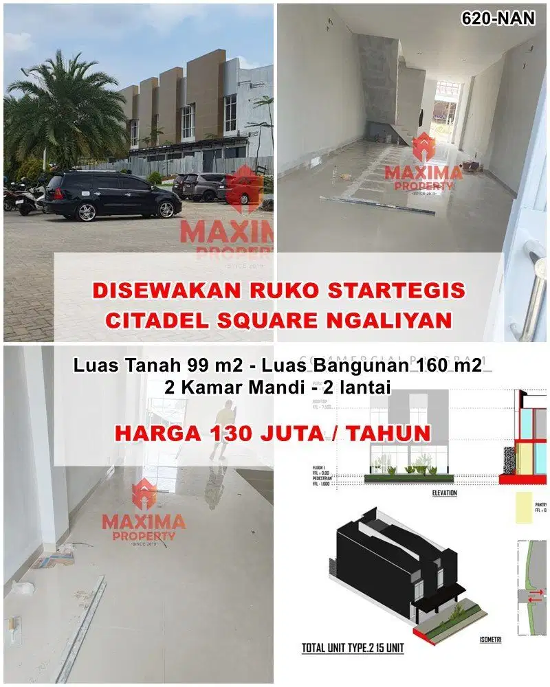 Ruko disewakan di ngaliyan 2 lantai