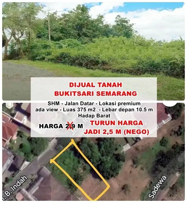 tanah bukitsari semarang SHM