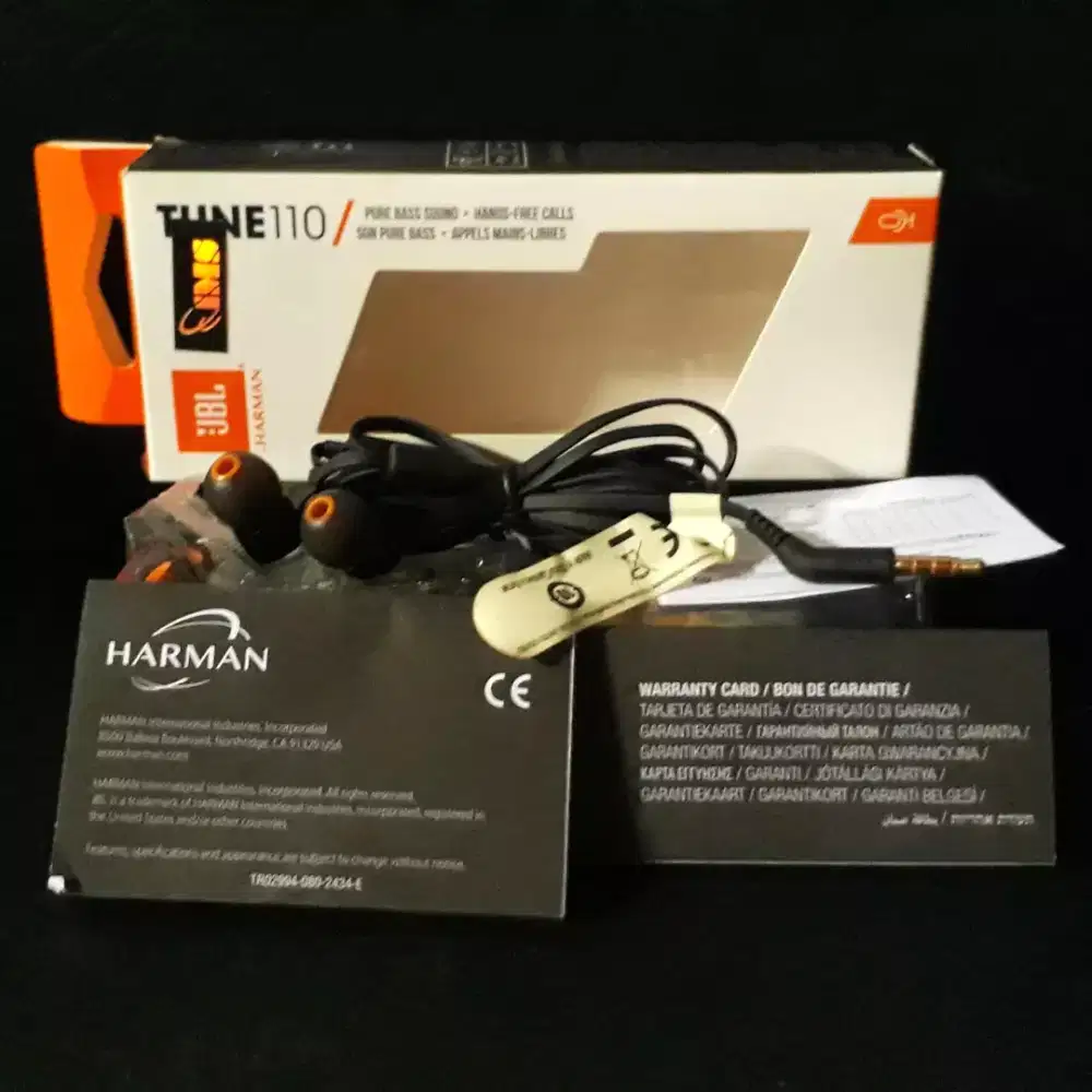 Headset Handset JBL T110 Harman Tune (Original) Pure Bass Sound