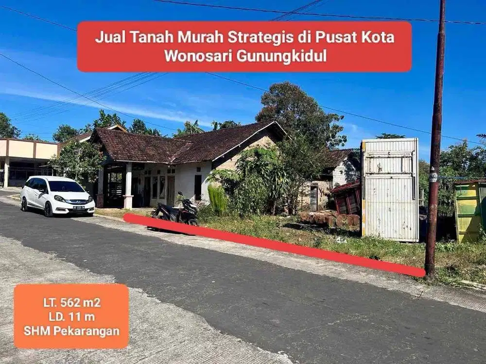 Jual Tanah strategis murah di Selang Kota Wonosari Gunung Kidul dekat kota dan Fasilitas Umum