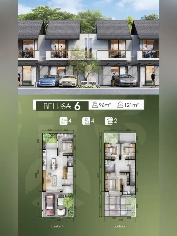 Rumah Indent Distrik Baru Botanica Bellisa Bintaro Jaya dekat Tol