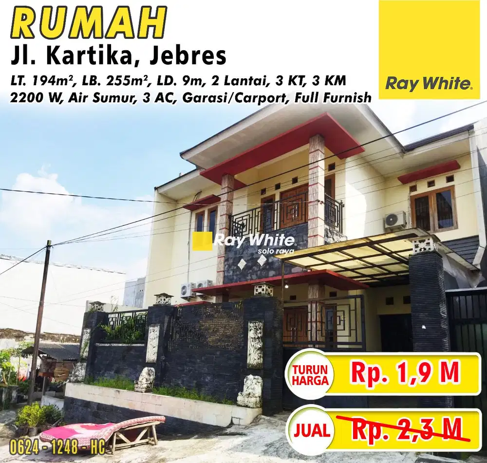 Turun Harga! Rumah Mewah Murah Jebres Solo lokasi Strategis
