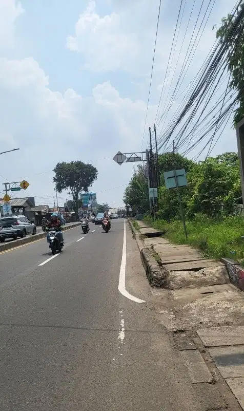 Tanah Pinggir Jalan Raya Sawangan Depok Dekat Mall dan Tol