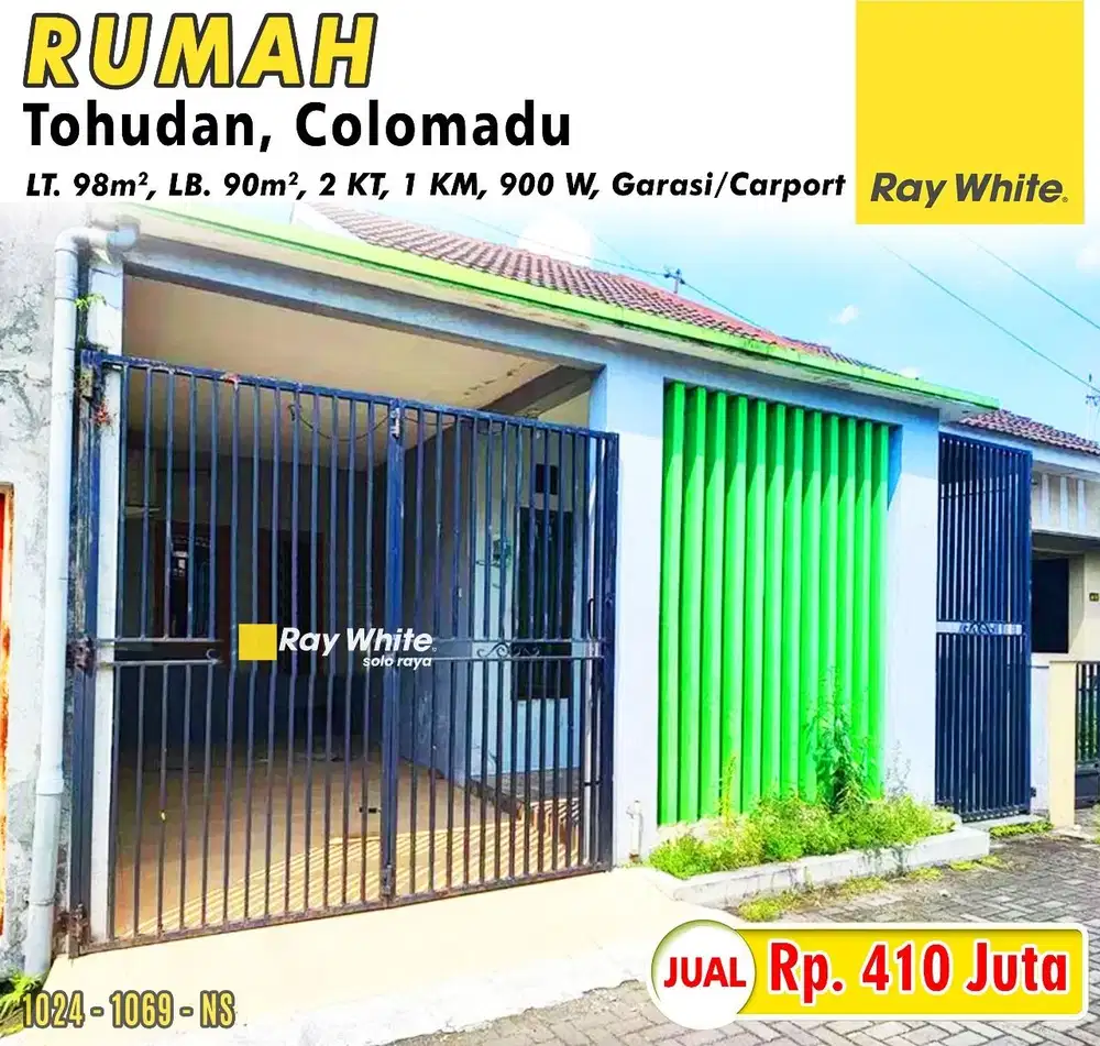 Dijual Rumah Siap Huni di Tohudan, Colomadu