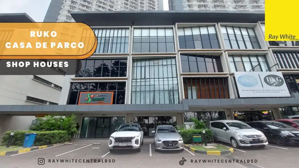 Ruko 4 lantai di pusat kota BSD City, dengan 2 fasad dan hadap jalan
