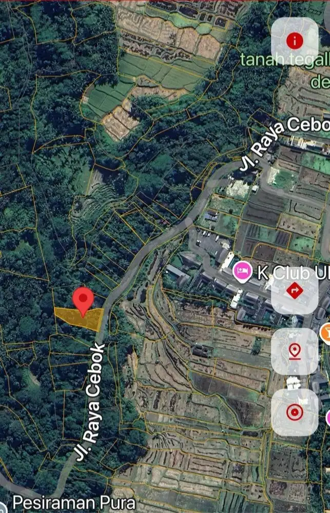 Dijual Tanah dekat K Club Ubud cocok untuk Villa