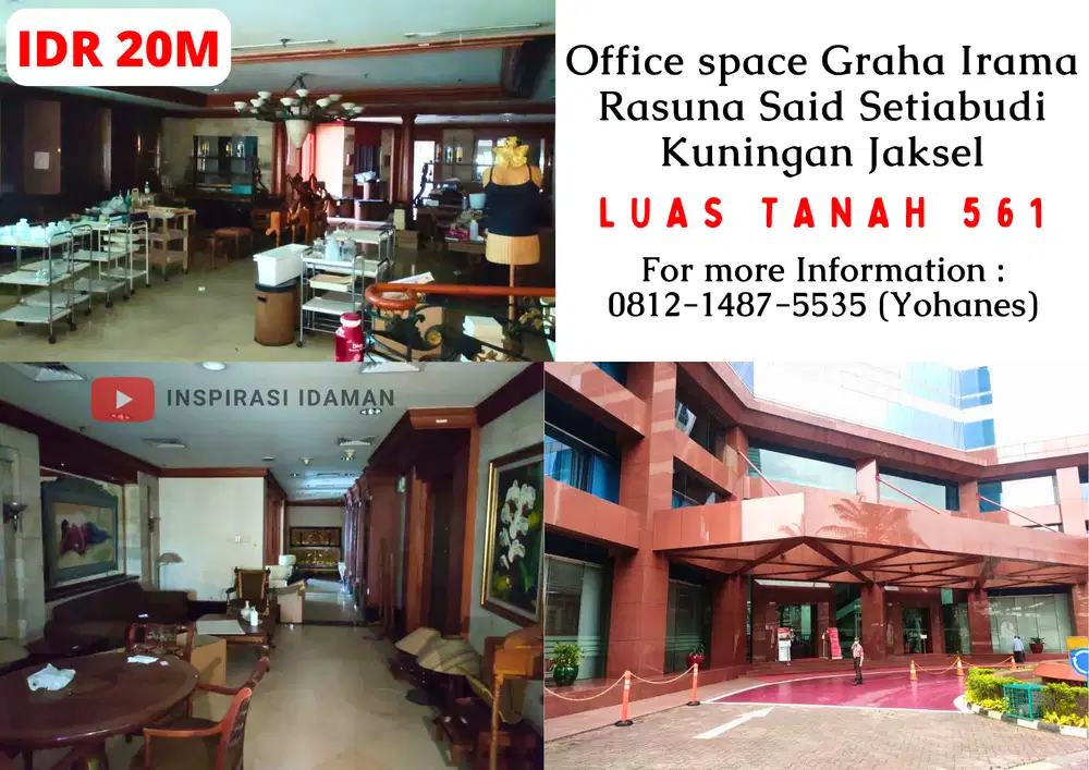 Office space 561mtr Graha Irama Rasuna Said Setiabudi Kuningan Jaksel