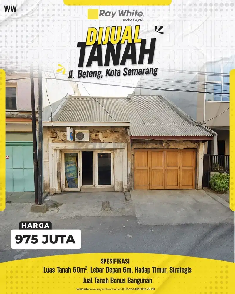 Tanah Strategis Harga dibawah NJOP di Jl. Beteng, Semarang