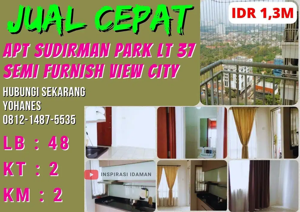 Apartemen Sudirman Park Semi Furnish View City