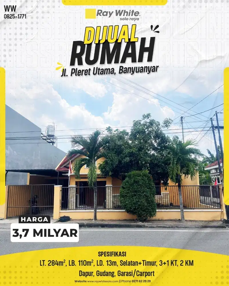 Rumah Hook Luas di Banyuanyar, Kawasan Elit Solo