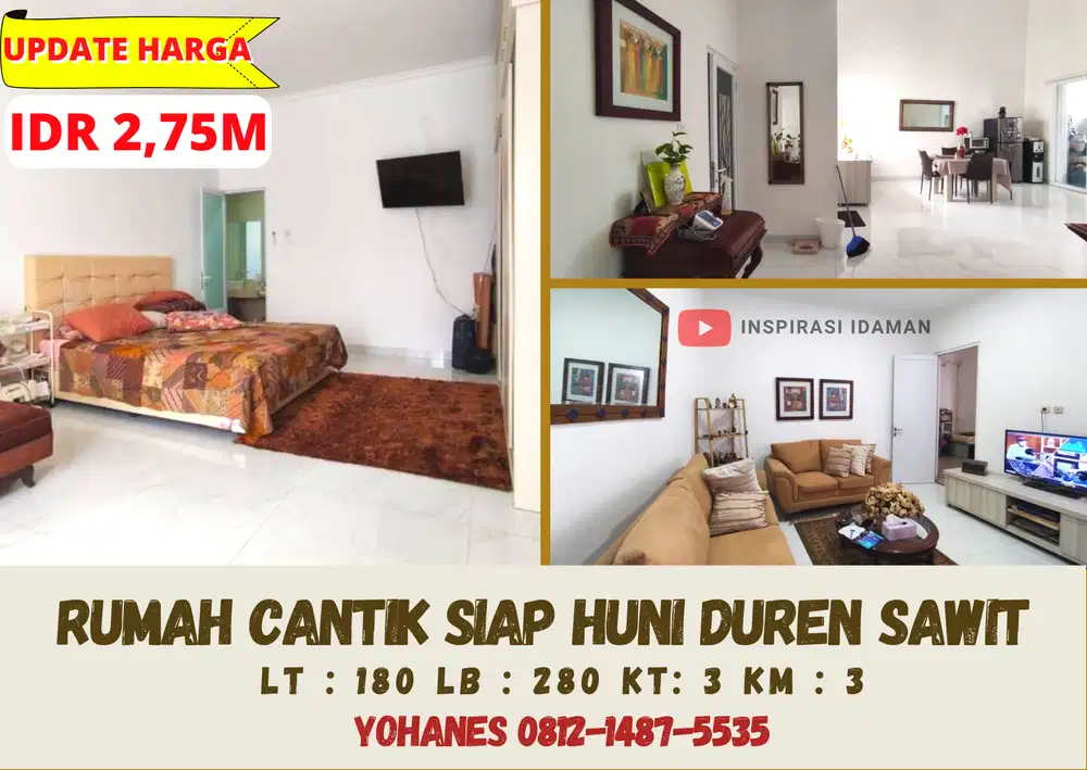 Rumah Cantik siap Huni Duren Sawit jaktim
