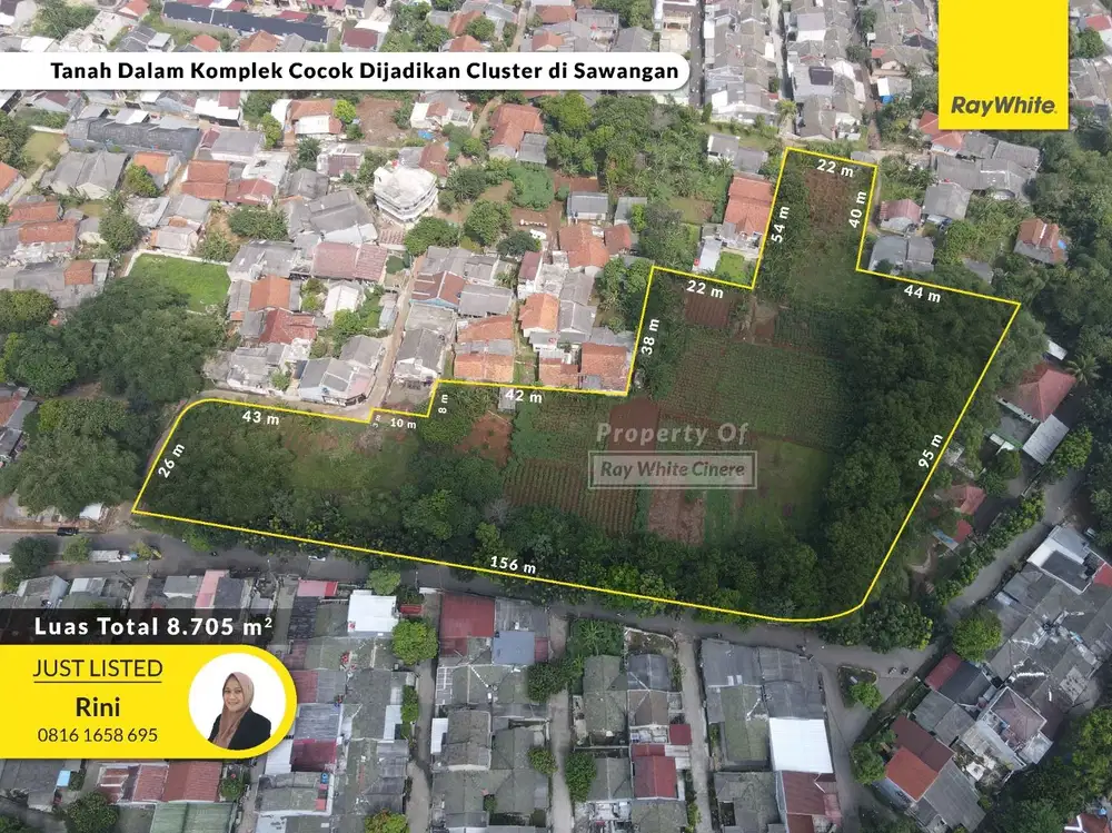 Sawangan Bumi Sawangan Indah luas 8705 cocok untuk cluster