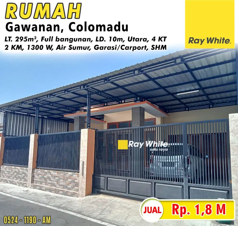 Rumah Mewah Luas Gawanan Colomadu dkt UMS dkt Rumah Presiden Jokowi