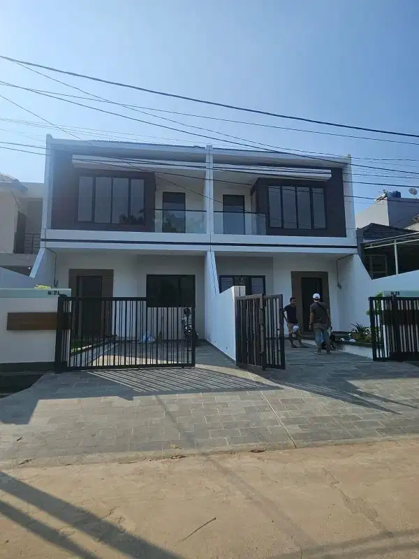 rumah baru kelapa gading imperial minimalis depan taman
