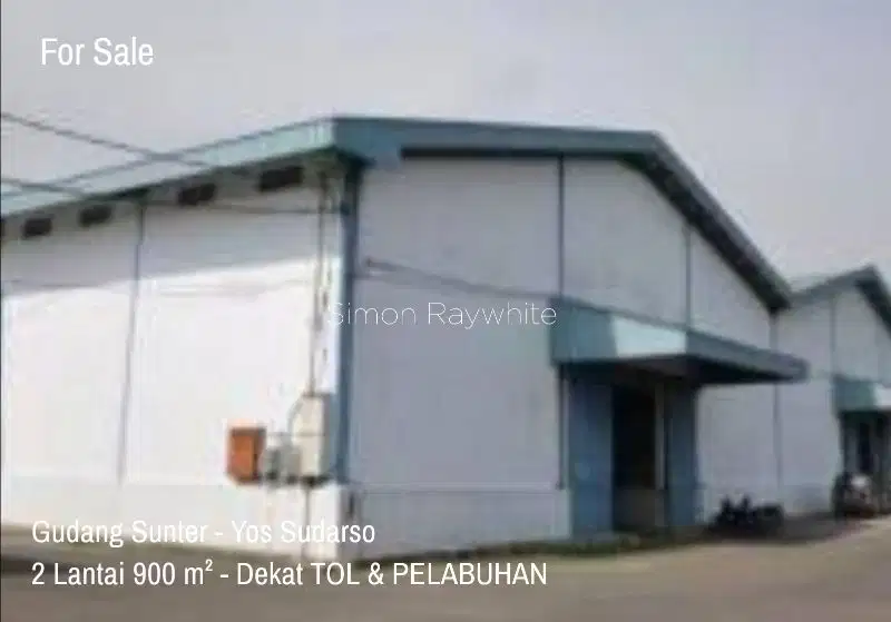 Dijual Gudang - Sunter - Yos Sudarso - 900 m²- Dekat TOL & PELABUHAN