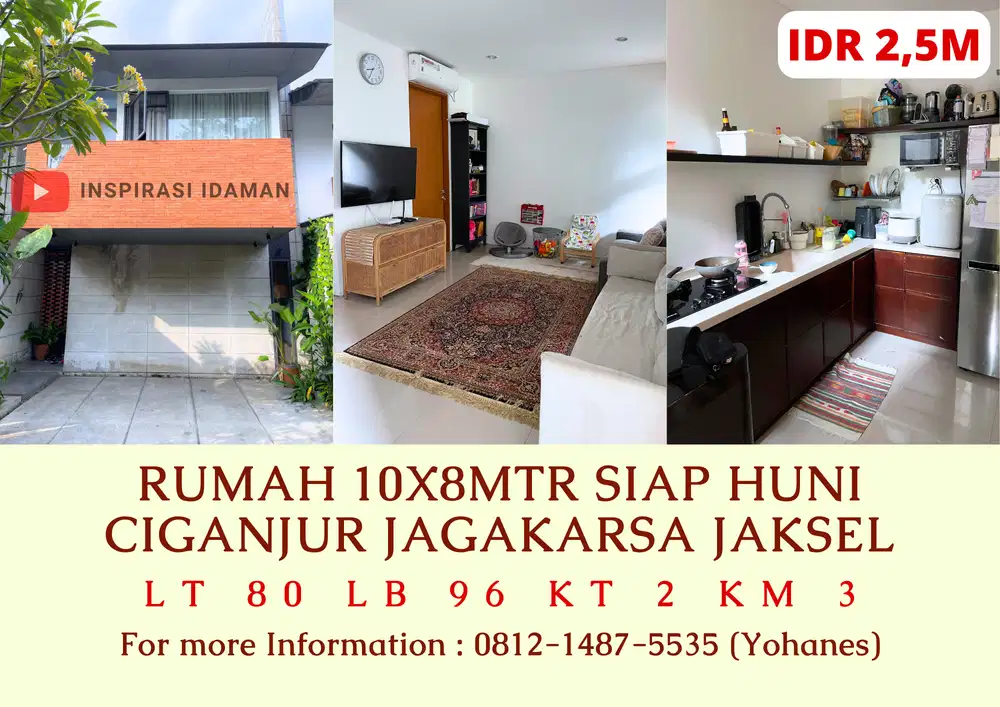 Rumah Ciganjur Jagakarsa 10x8mtr siap huni