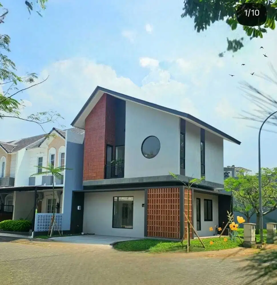 Rumah Hoek Tropical Design Pencahayaan Maksimal Vanya Park BSD