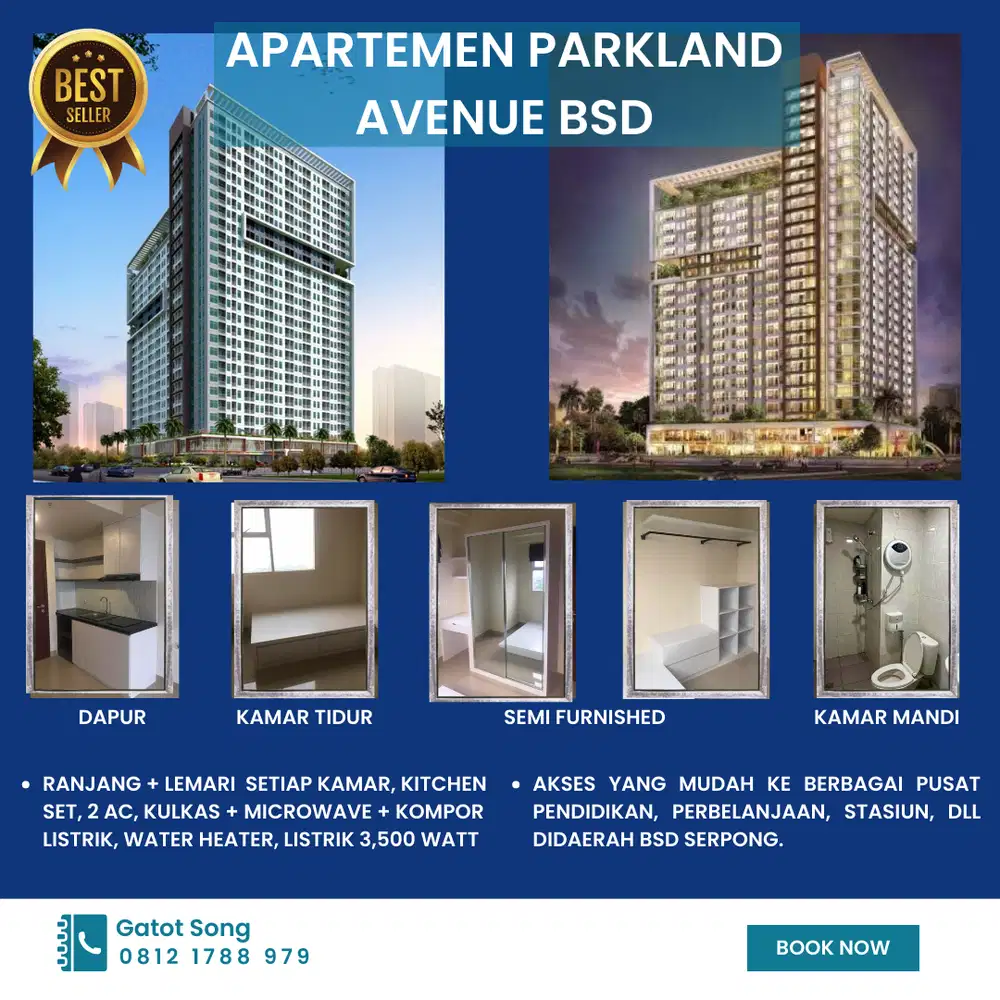 Apartment Parkland Harga Murah Semi Furnished