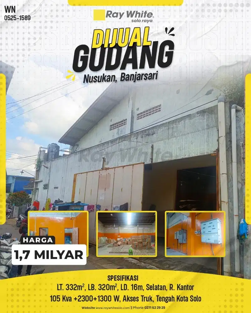 Gudang Strategis dekat Pasar Nusukan & Terminal Solo