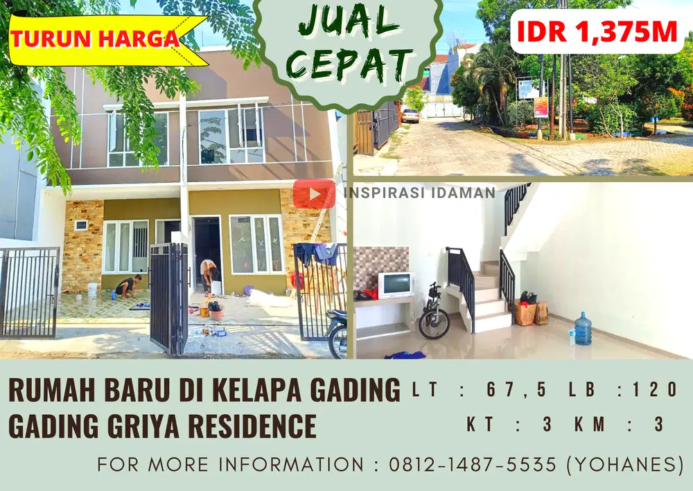 Baru Rumah Gading Griya Residence di Kelapa Gading