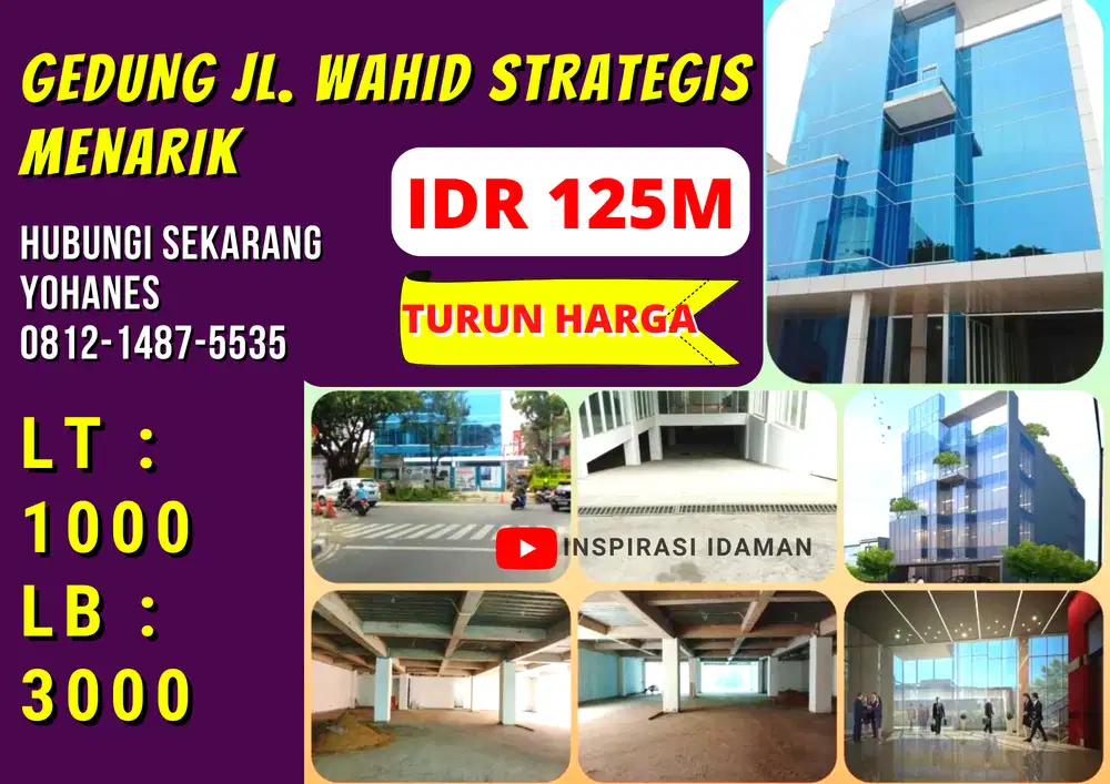 Gedung Perkantoran Menteng Wahid Hasyim luas 3000mtr Strategis Menarik